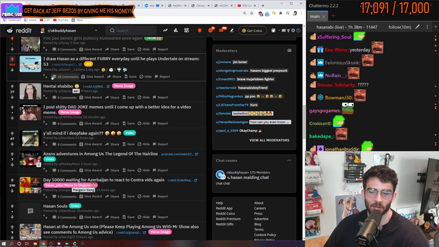 Hasan needs a minute