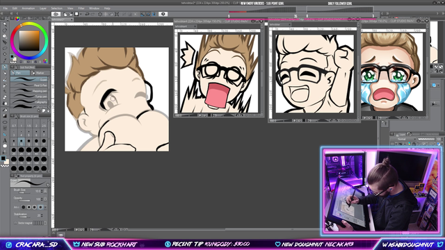 Streamer draws ass eating emote!