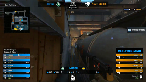 Caster ads his own sound after a sound glitch