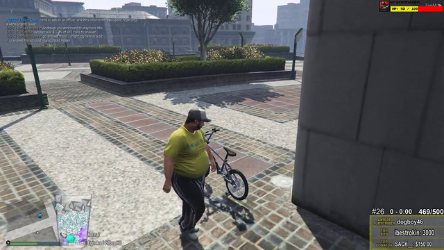 Abdul attempts to do a backflip
