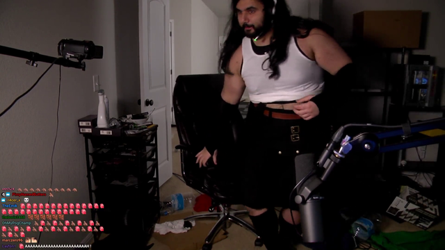 Esfand Rips his shirt off!