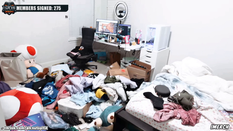 Knut gets a tour of Emily's room