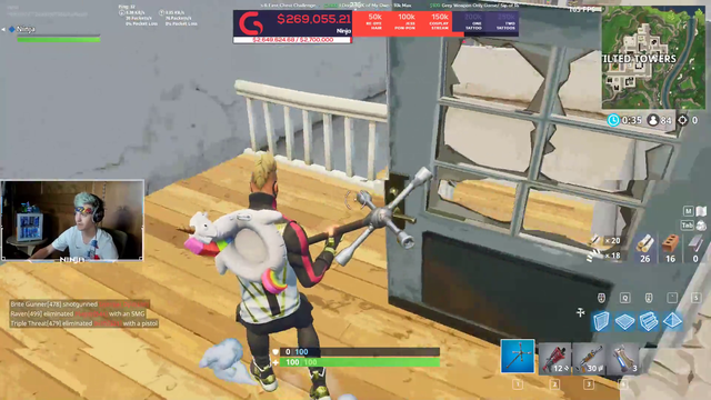 When Ninja noticed the 100k dono