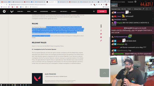 Hasan's take on DeFran celebrating Jay Won's suspension