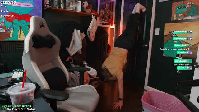 A very expensive handstand..