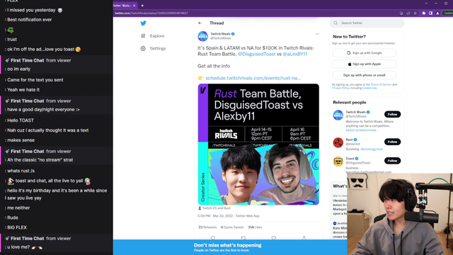 Toast on making a Rust Event (Spanish vs English community) including XQC and other big streamers