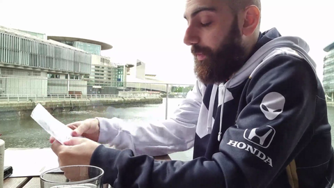 Sliker orders halal food