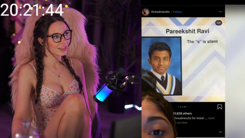 streamer finds foreign names hard to pronounce