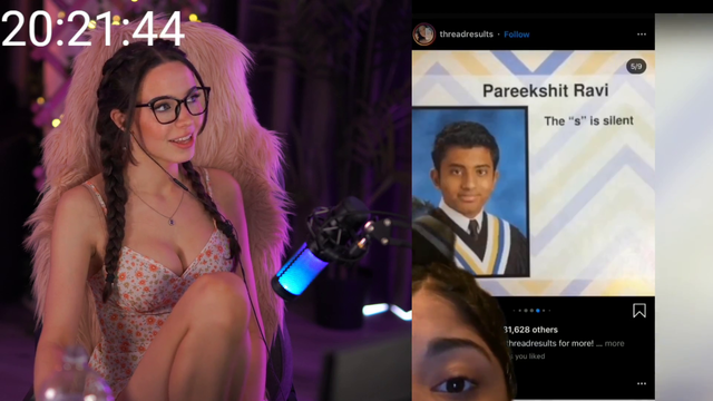 streamer finds foreign names hard to pronounce