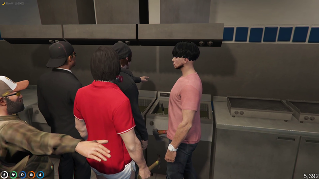 Poor guy. Getting bullied by the Burger Shot Night Crew.