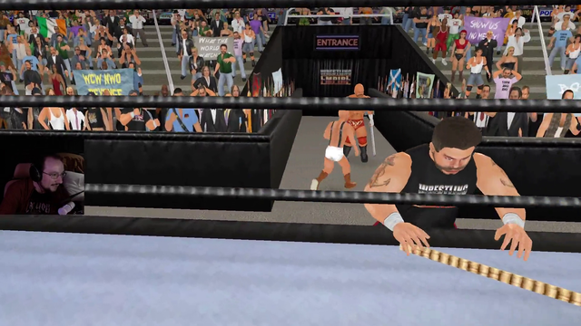 Bald Manchild bullies a paralyzed wrestler