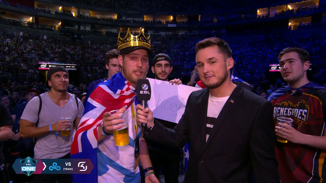 a shoey at ESL One