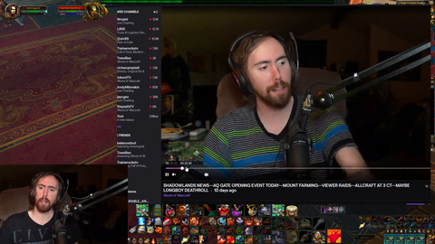 Asmongold realizes he's worn the same shirt for 10 days