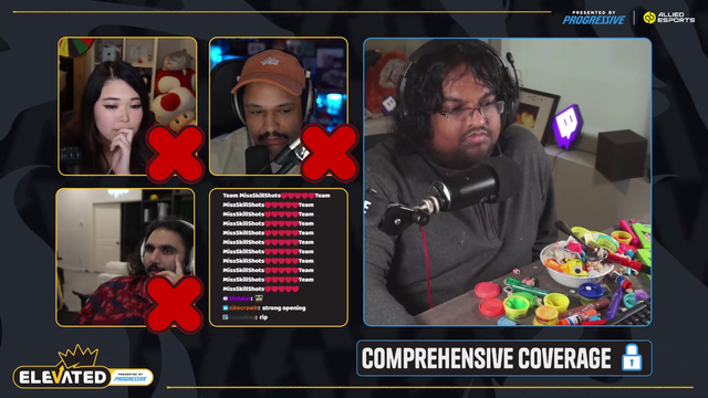Esfand comforts an eliminated streamer