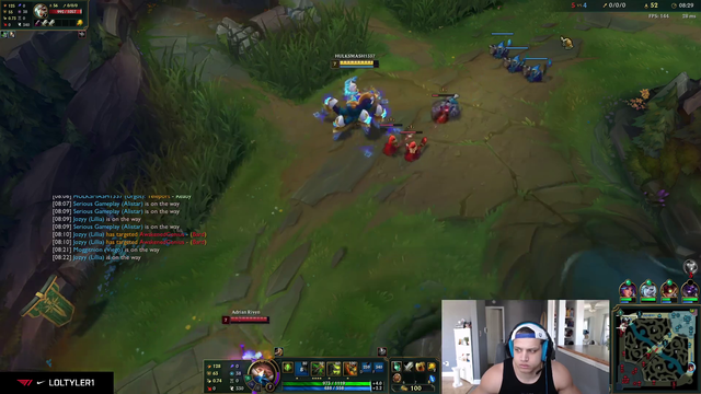 Tyler1's lane opponent calls him on Discord