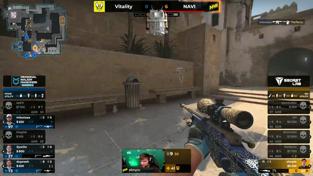 s1mple 1v3 vs vitality with double noscope