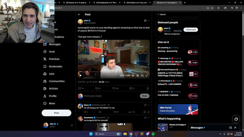 xQc says the reason Lacy didn’t get paid much is because Kick’s anti bot system caught him viewbotting so he wasn’t paid for the bot views