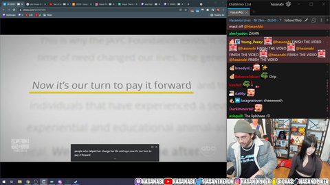 Hasan watches a very serious video with a guest, but its edited by a viewer