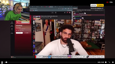 xQc finds out Hasan's Main Editor cuts in clips of him “reacting” as placeholder when he leaves for the bathroom