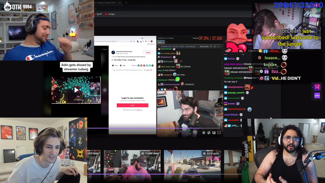 xQc reacting to Esfand reacting to Mizkif reacting to Ludwig reacting to Hasan reacting to Ludwig