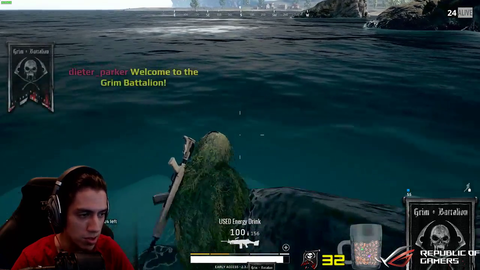 Grimmmz openly using exploits in PUBG to kill opponents