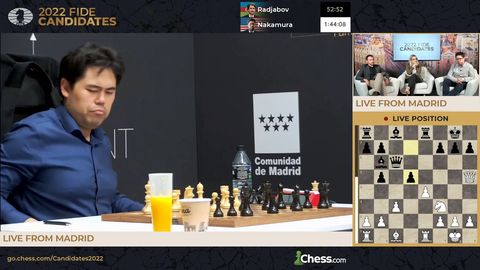 Hikaru thinks he is playing online at the Candidates