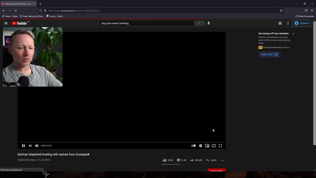 Limmy enjoying an ad