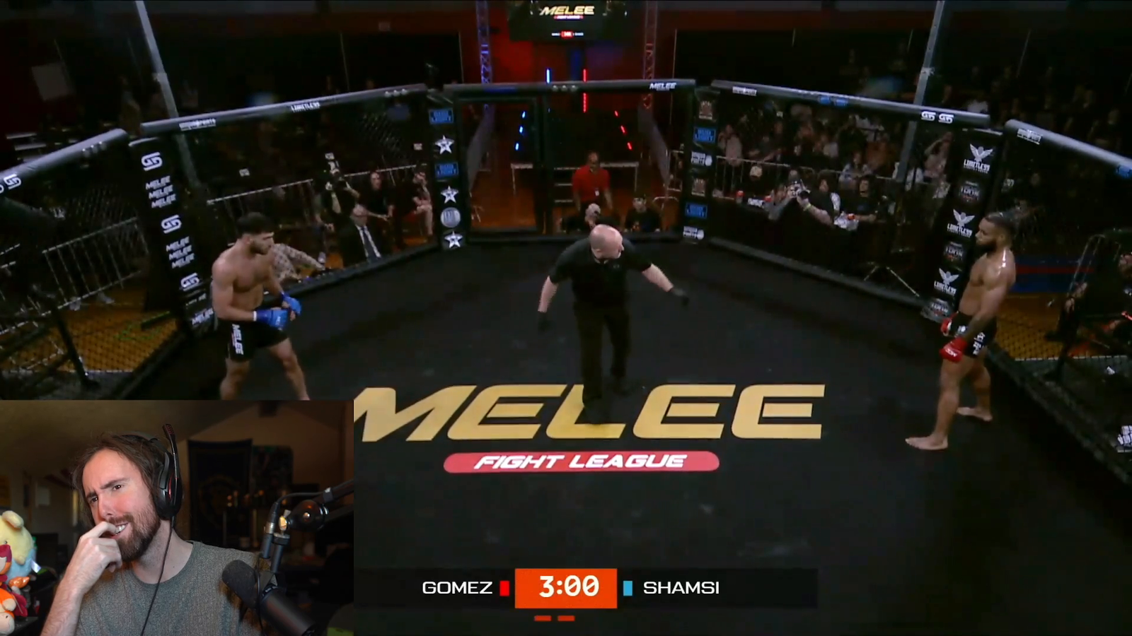 Shamsi's Spinning Backfist Stuns Gomez for Lightning-Fast Win at Melee Combat Championship!