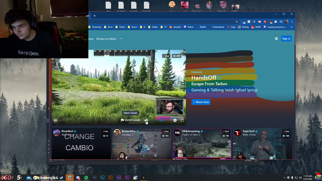 Streamer watch a Mixer stream