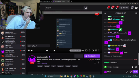 XQC is jealous of Soda's life