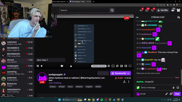 XQC is jealous of Soda's life