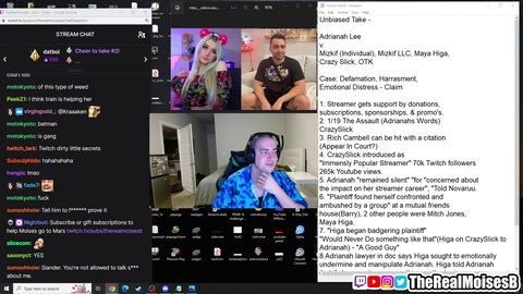 Therealmoiseb's friend talks about how Adrianah Lee gets so blacked out drunk all the time which is why she stopped getting invited to parties
