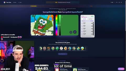 Colorblind Streamer Guesses Spongebob's Colors