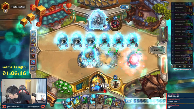 DisguisedToast in an infinite game of hearthstone