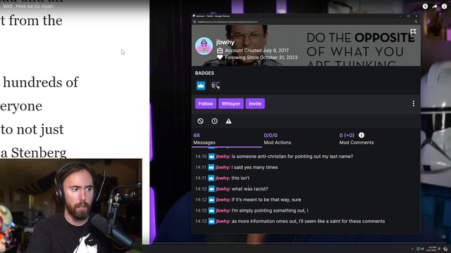Streamer ID's the root source of all the racism in his chat
