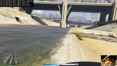 GTA V self-driving neural network does a trick