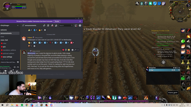 sodapoppin message on gkicking pirate