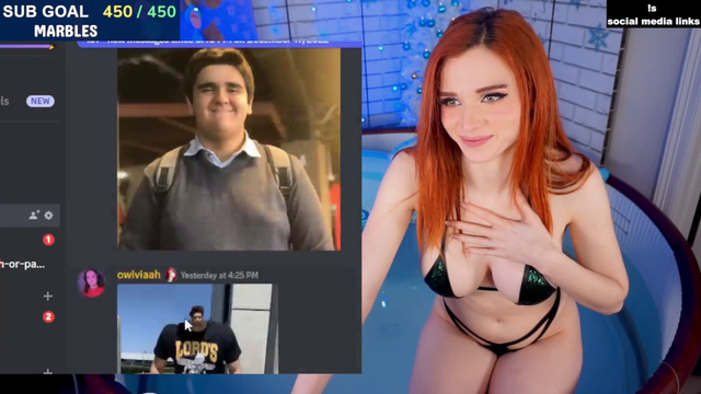 Shit Amouranth says, "He looks better than I remember."