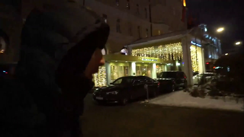 Licking a pole in Russia at -11 .. What could go wrong?