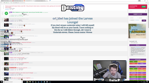 Destiny gives advice to a viewer threatening to kill himself