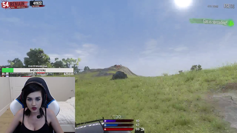 Girl streamer aim toggling on H1Z1