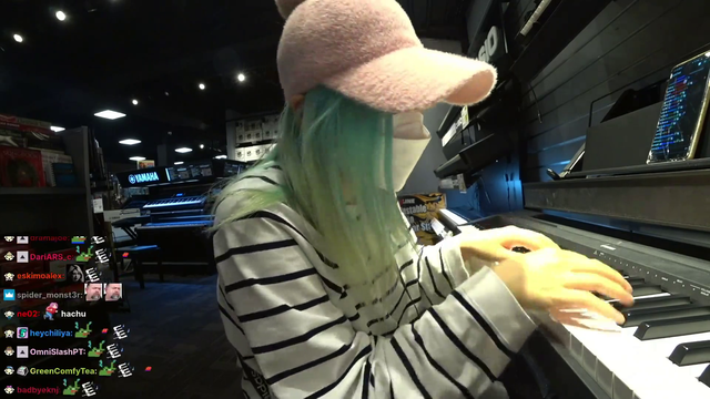 Hachu narrates her life on the piano