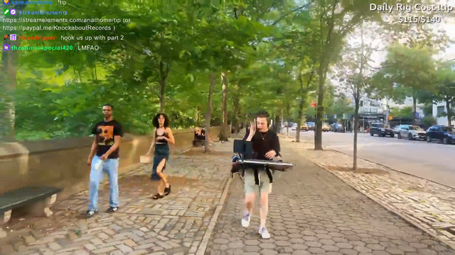 just a guy with a stick casually attacks people on the streets of NYC