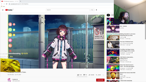 Forsen looks disgusted at Soda's VTuber