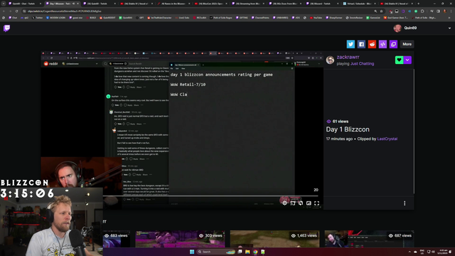 Diablo streamer sees WoW streamer rating of Day 1 Blizzcon