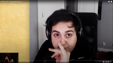Poke's Apex Legends promotional video after staying up all night playing Terraria