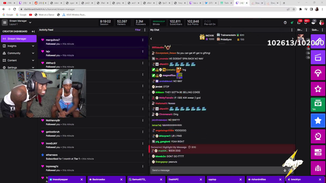 Kai gets gifted $60k between Trainwreck and another viewer in the span of 10 minutes
