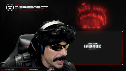 Doc chugs a glass of water