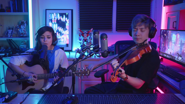 SleightlyMusical & Lunity Perform Sweater Weather when...