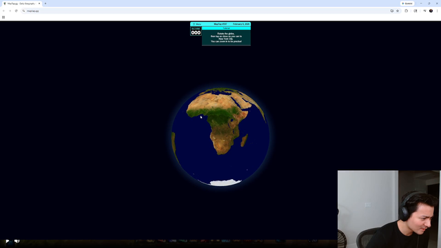 Streamer attempts to find New York on a map